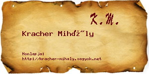 Kracher Mihály névjegykártya
